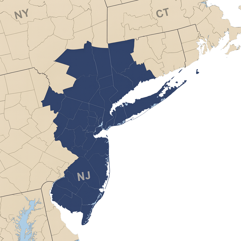 Map of NYC Metro service area