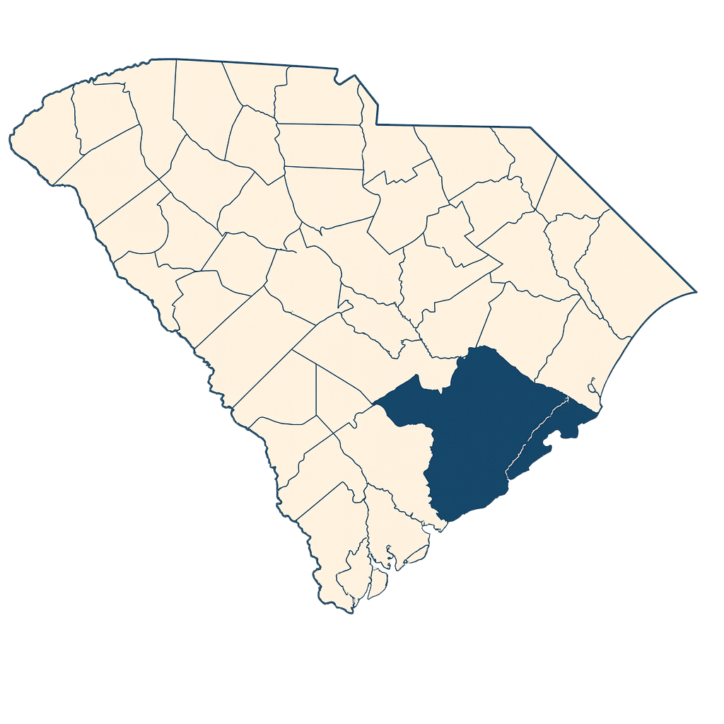 Map of Charleston Tri-County service area